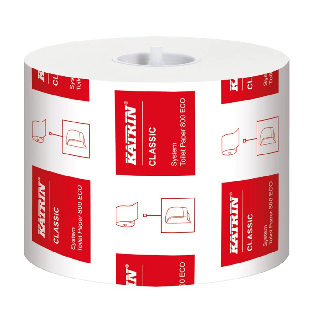  Katrin 103424 Classic System 800 Sheet ECO Toilet Roll 2 Ply White