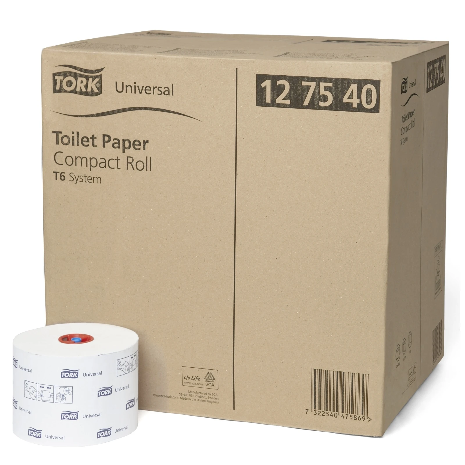  Tork Universal Compact Auto Shift Tissue Paper 1 ply 135m