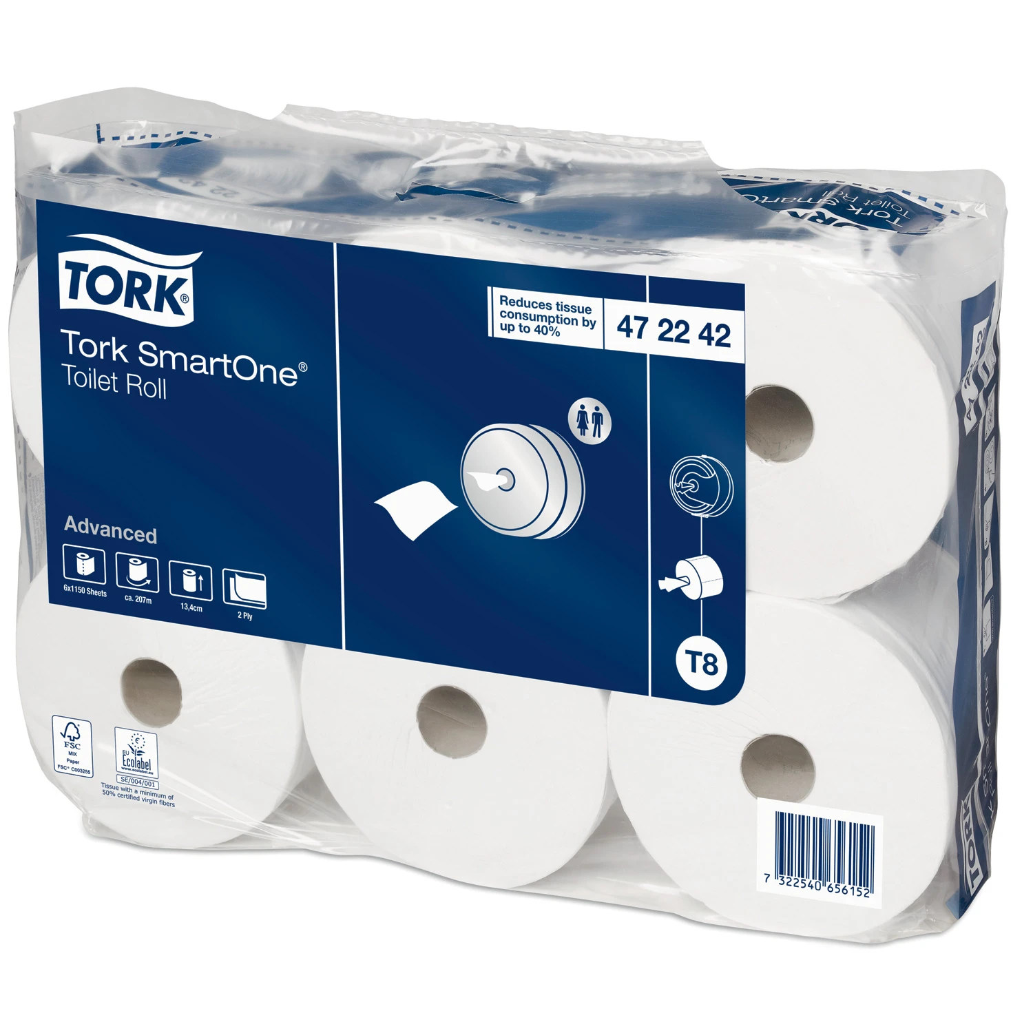 Tork T8 SmartOne Toilet Roll Advanced 