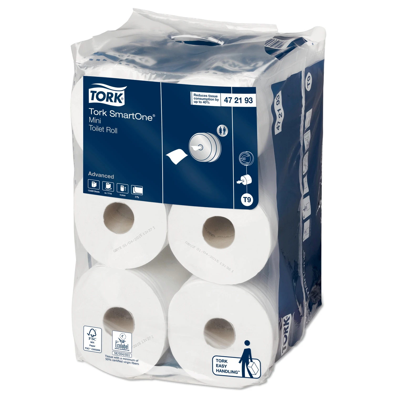 Tork T9 SmartOne Mini Toilet Roll Advanced 