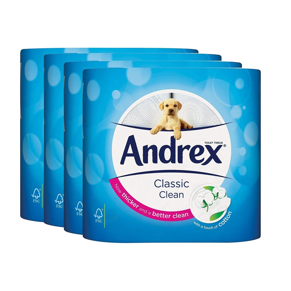 Andrex Classic Toilet Tissue White 