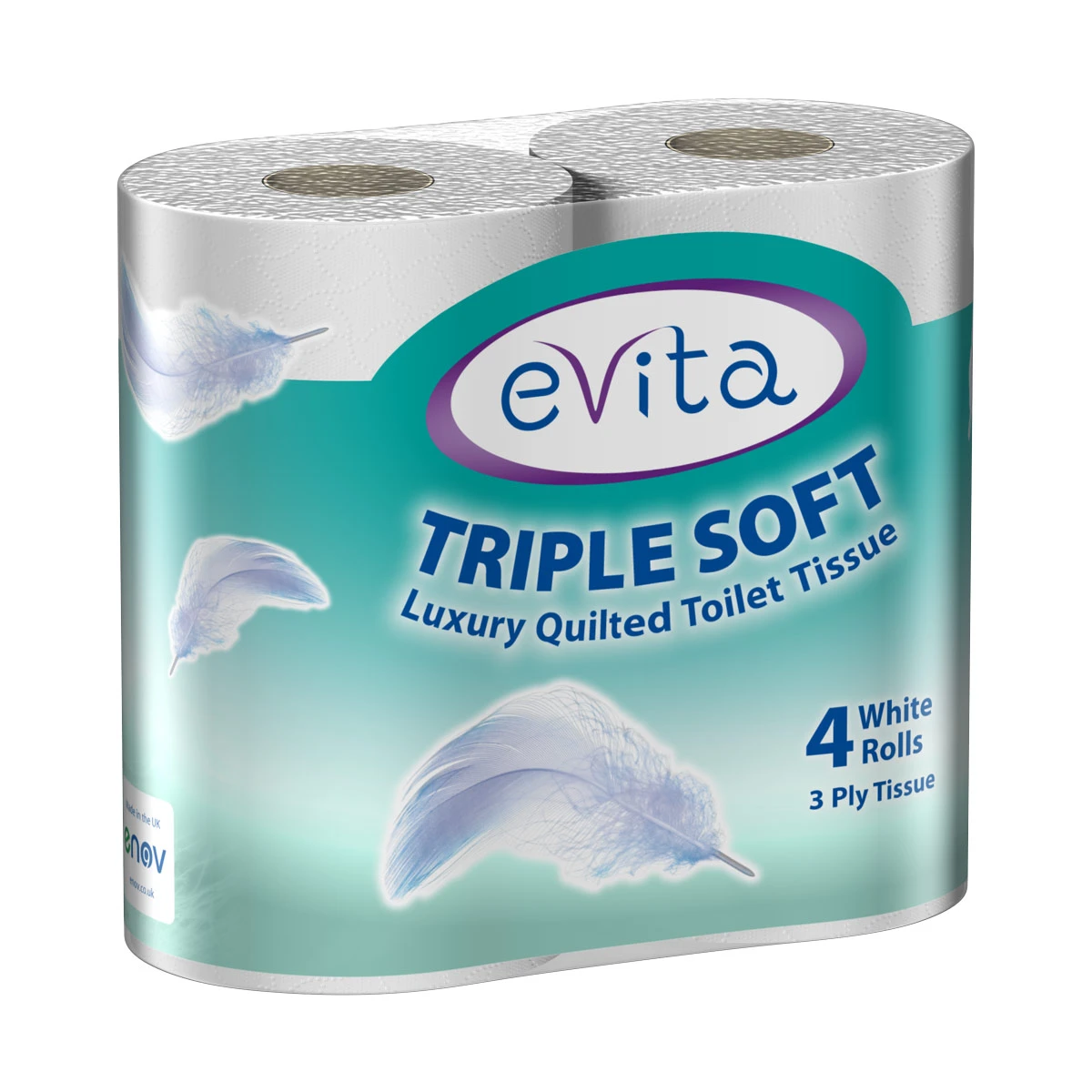 Evita Triple Soft 3Ply Toilet Tissue White 