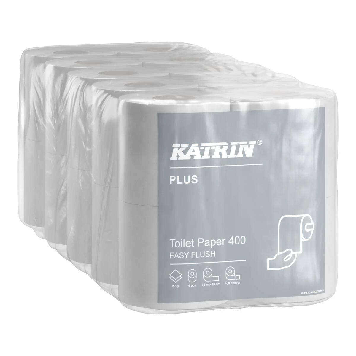 Katrin 82506 Plus Toilet Paper Roll EasyFlush  2-ply 400 sheets