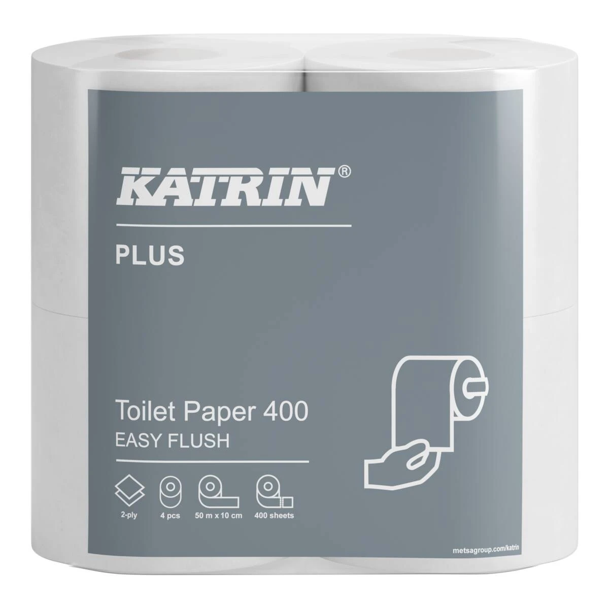 Katrin 82506 Plus Toilet Paper Roll EasyFlush  2-ply 400 sheets