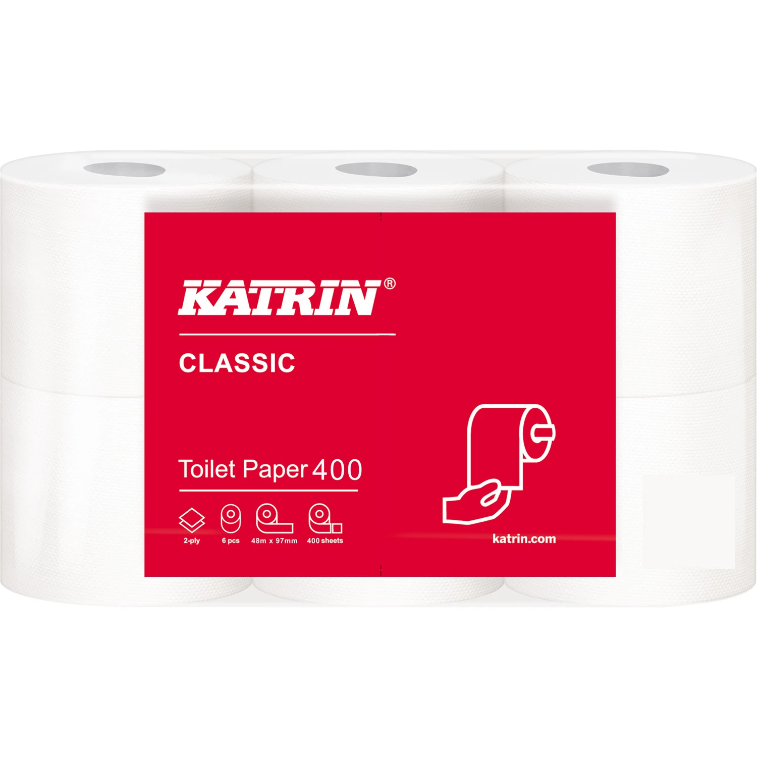  Katrin 14293 Classic Toilet Roll 400 Sheet - Pallet