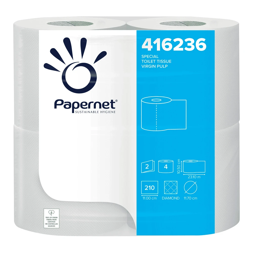 Papernet Luxury Embossed 2 Ply Toilet Rolls 210 Sheets