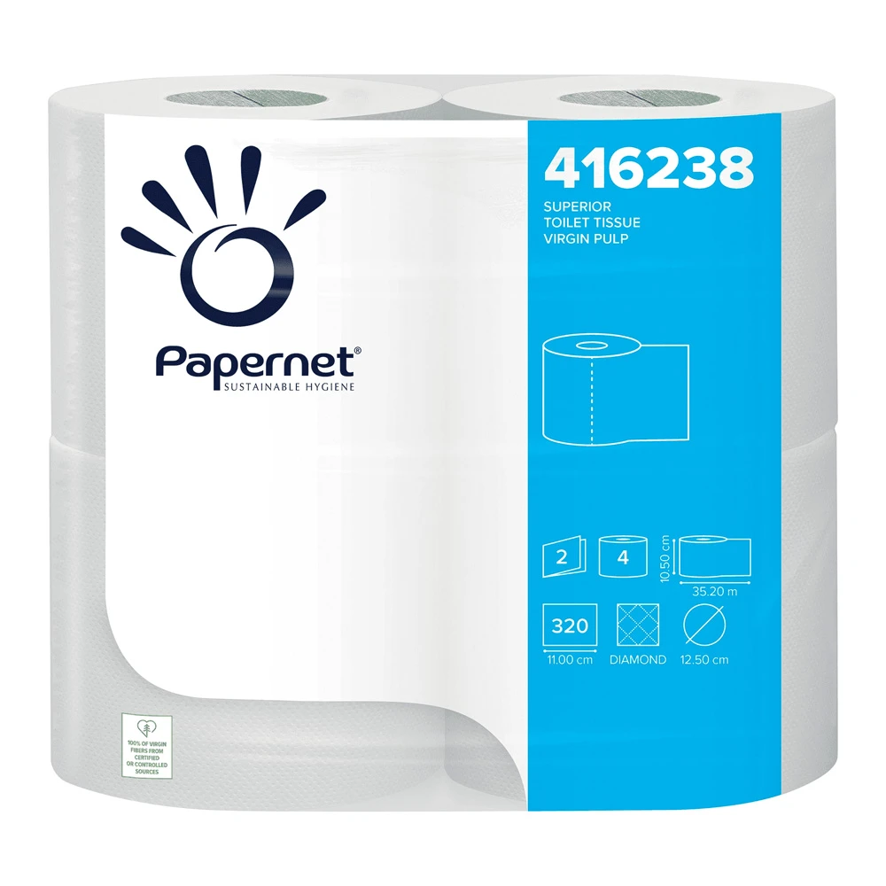 Papernet Luxury Embossed 2 Ply Toilet Rolls 320 Sheets