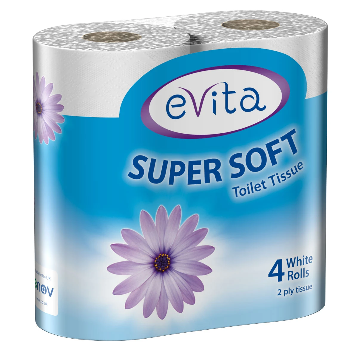  Evita Super Soft 2Ply Toilet Tissue White 