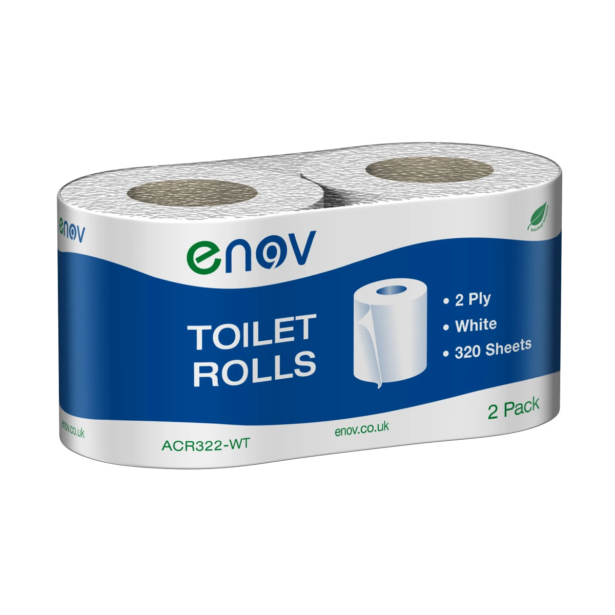 Enov Toilet Rolls Twin Pack 320 Sheets 