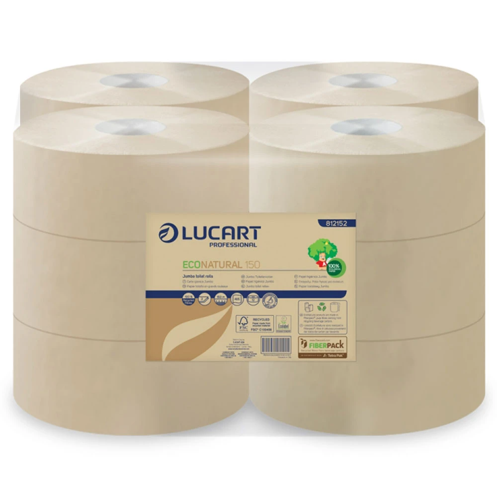 EcoNatural 150 Mini Jumbo Roll 2 Ply Natural