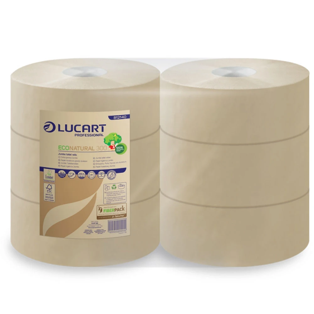  EcoNatural 300 Maxi Jumbo Roll 2 Ply Natural