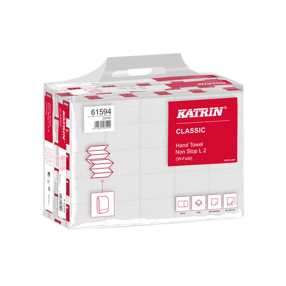 Katrin 61594 Classic Hand Towel Non Stop L2 2 Ply Handy Pack