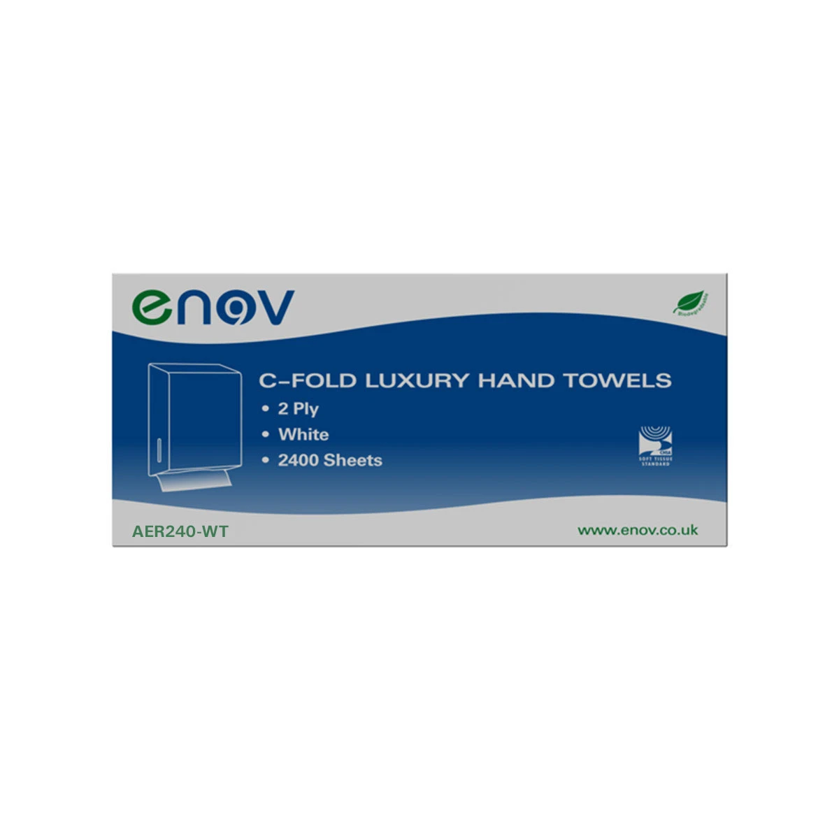  Enov C-Fold Luxury Hand Towels 2 Ply White 