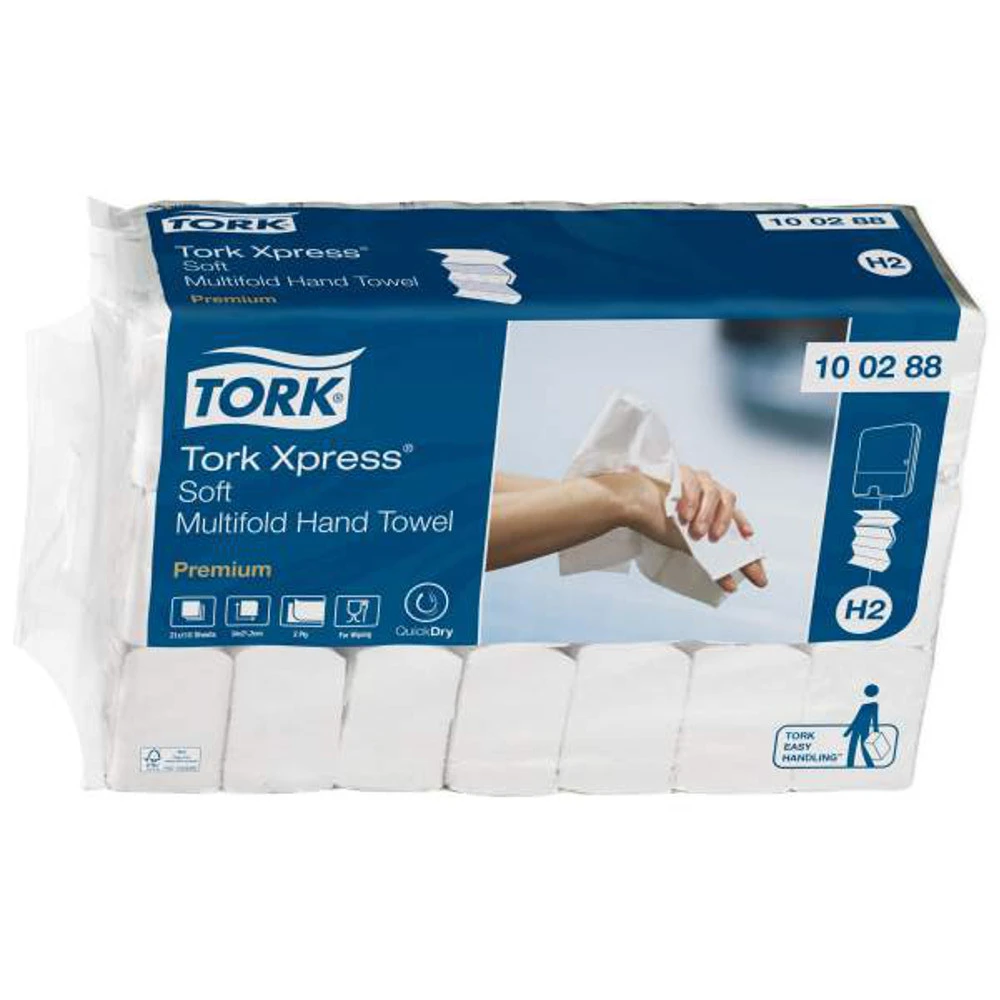  Tork Xpress 100288 Soft Multifold Hand Towels White