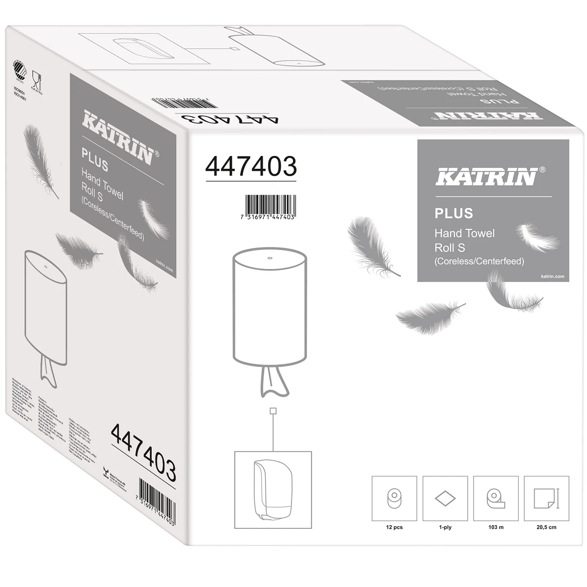 Katrin 475218 Plus Hand Towel Roll S Coreless