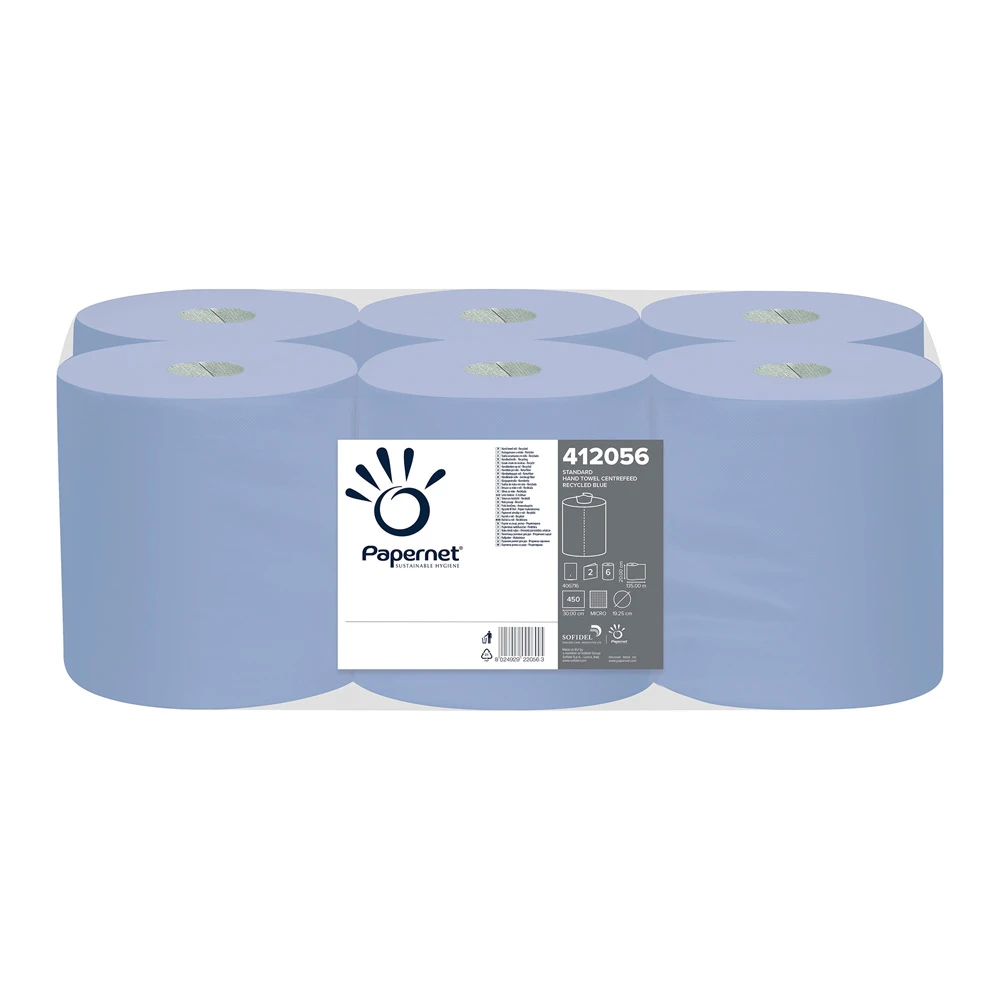 Papernet 412056 Centrefeed 2 Ply Tissue 135 M Blue