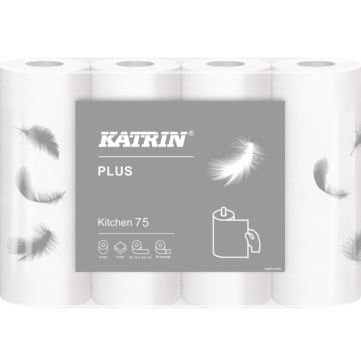 Katrin 225960 Plus Kitchen Rolls 75 2ply 