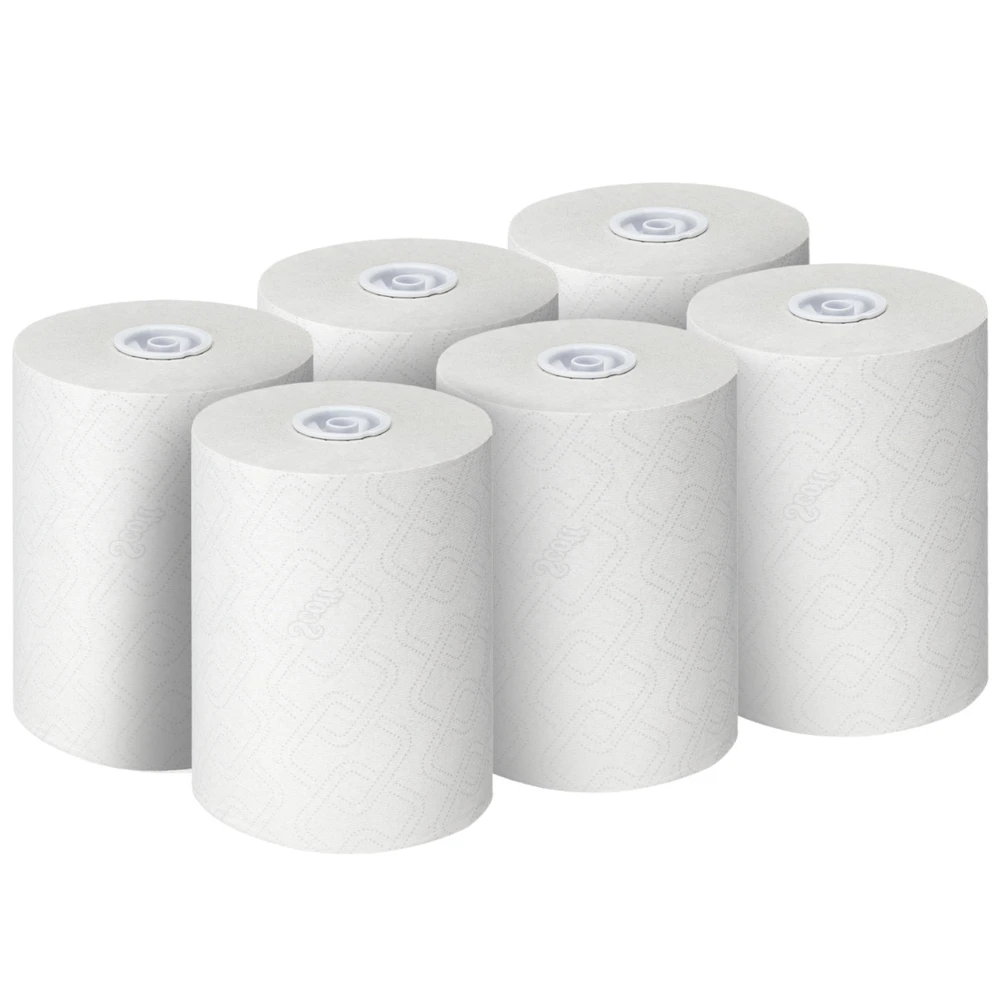 Scott 6695 Essential Slimroll Rolled Hand Paper Towel White