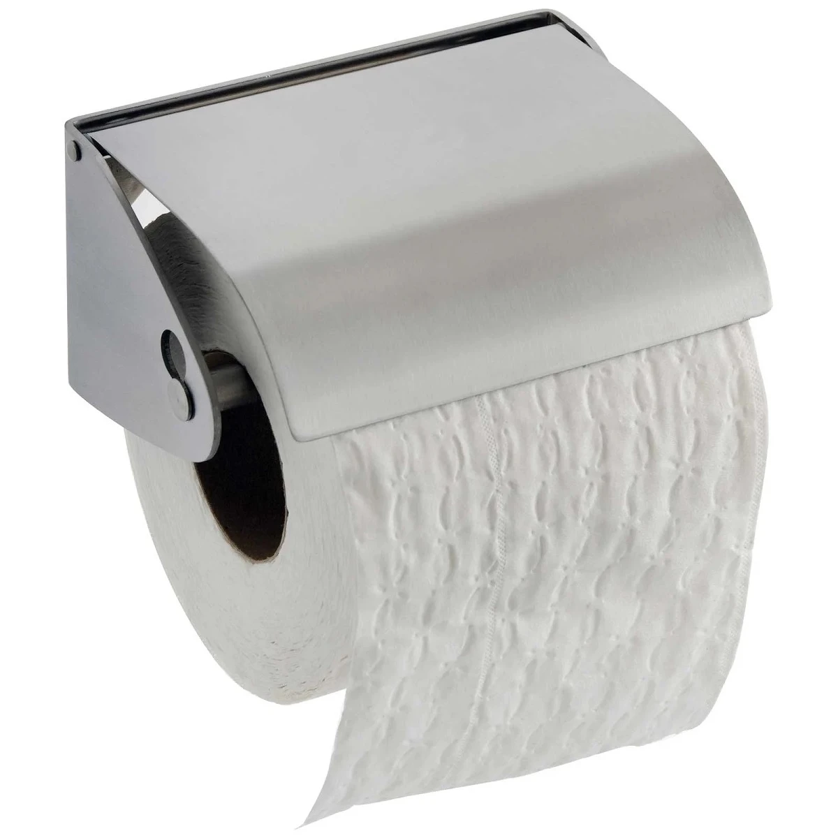  JanSan Single Toilet Roll Dispenser Satin Stainless Steel Finish