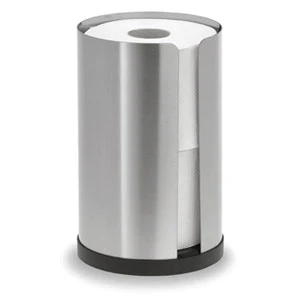 JanSan Enclosed Two Spare Toilet Roll Holder Stainless Steel