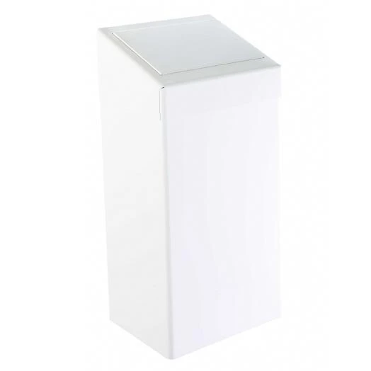 Waste Bins Metal White 50 Litre With Lid 