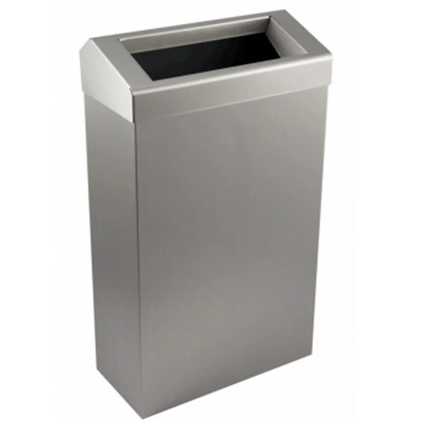  Enov Waste Bin with Chute Style Lid Stainless Steel 30 Litre