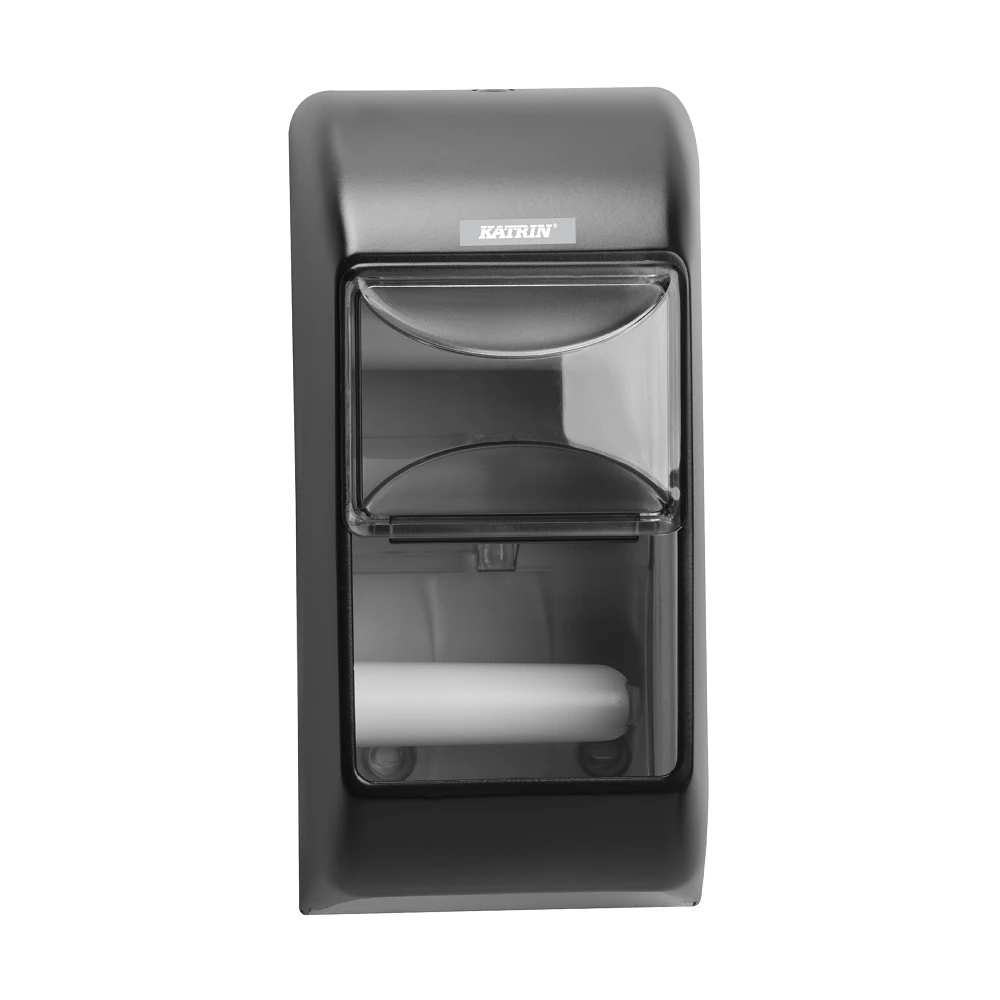 Katrin 104452 Inclusive Toilet 2-Roll Dispenser Black