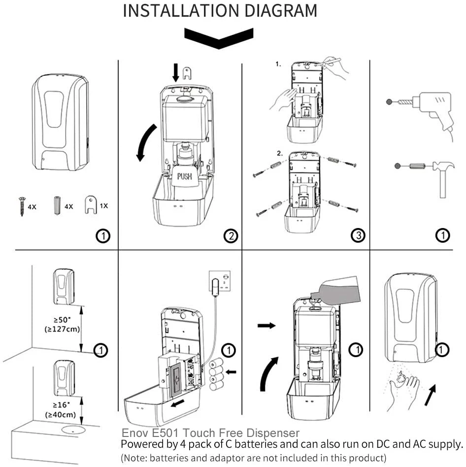 JanSan Automatic Spray Hand Soap & Sanitiser Dispenser