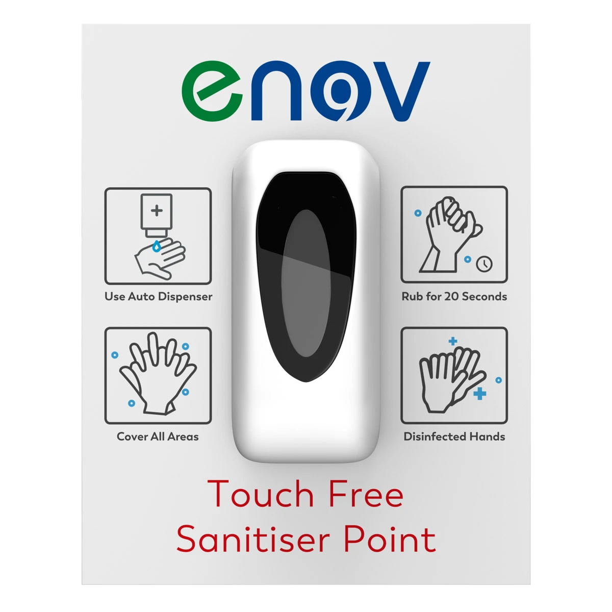 Enov E510 Wall Mounted Touch Free Sanitiser Point