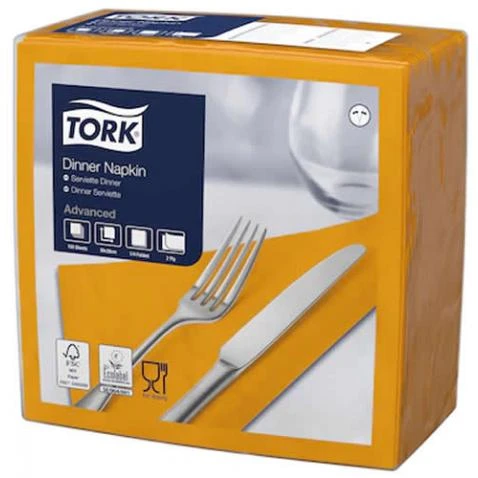 Tork Dinner Napkin 2 Ply 39cm Orange