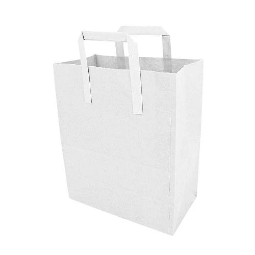  JanSan Kraft SOS Paper White Carrier Bags Medium