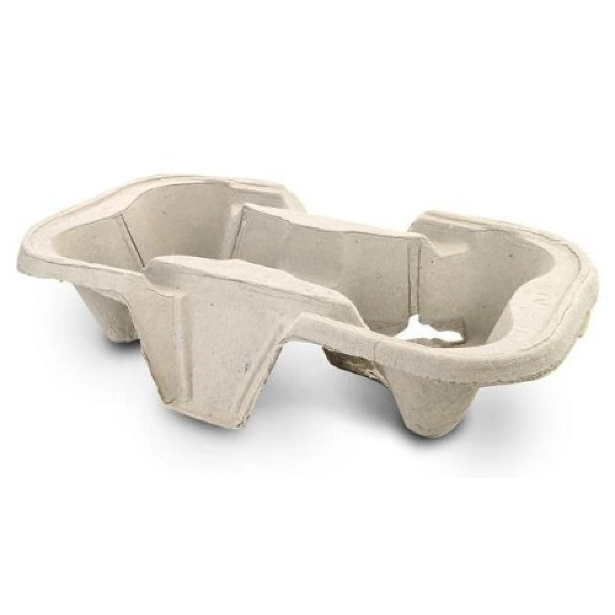  JanSan Natural Moulded Fibre Cup Carrier Tray 2 Cup