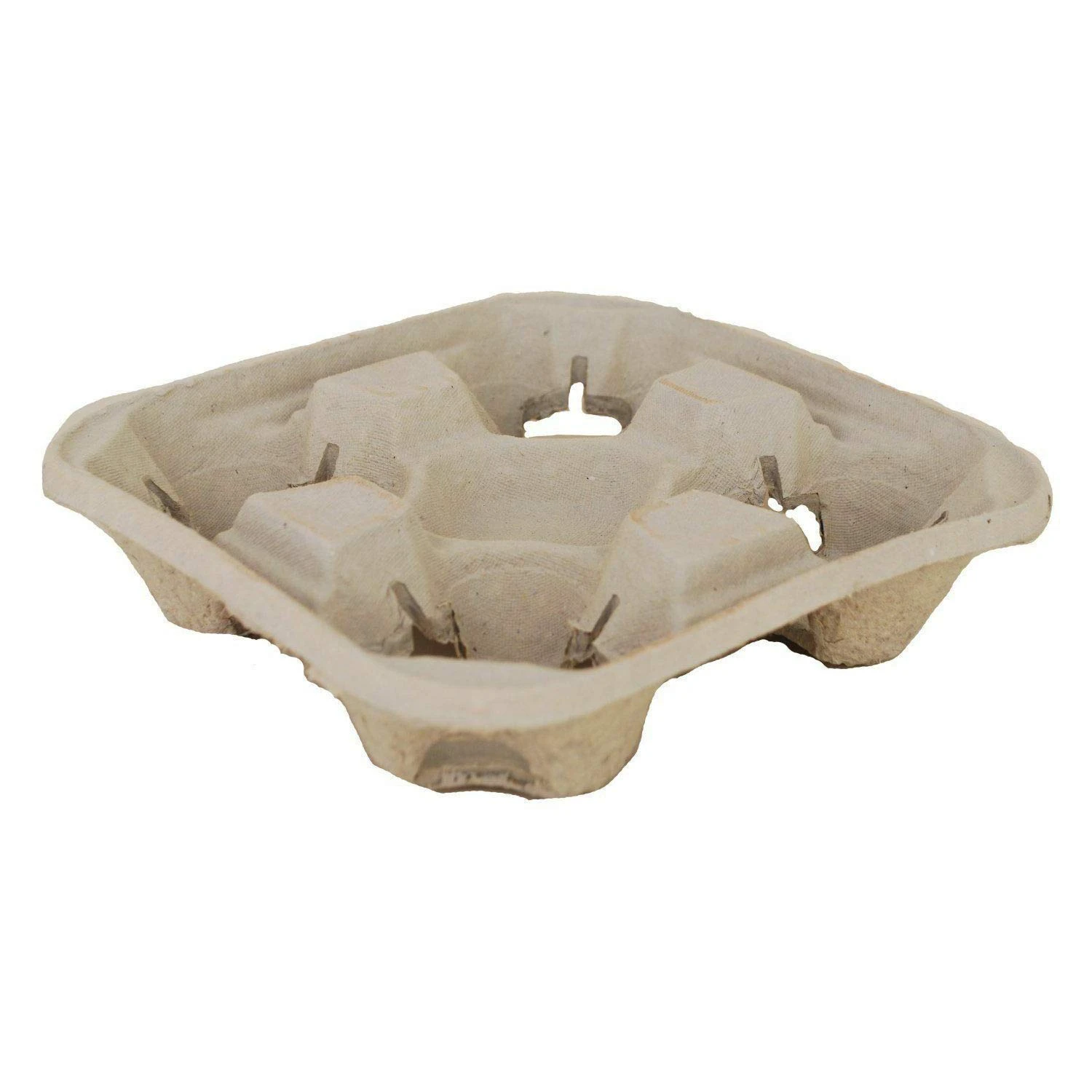  JanSan Natural Moulded Fibre Cup Carrier Tray 4 Cup