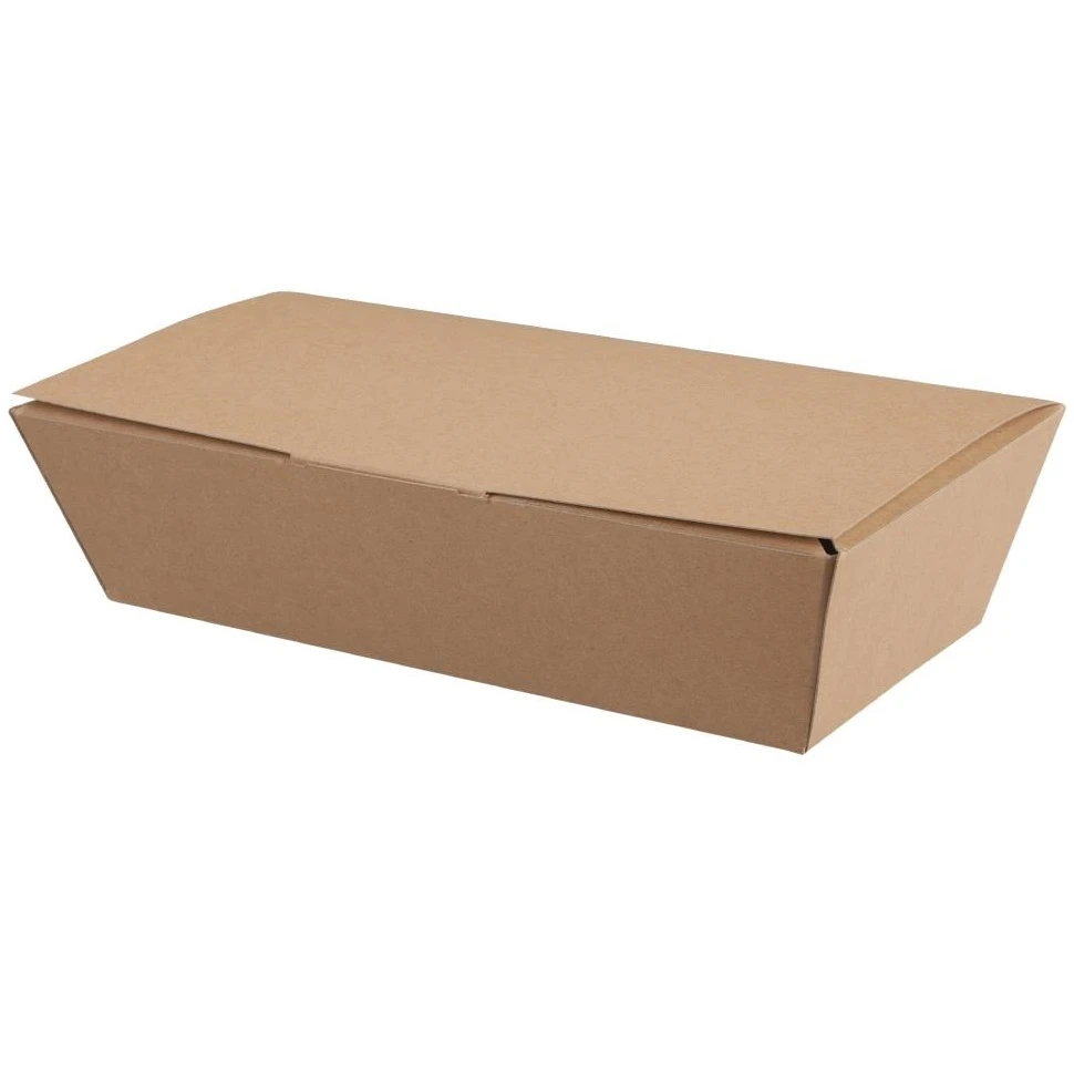  JanSan Kraft Compostable Clamshell Meal Box Medium