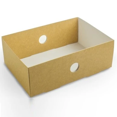  Vegware Compostable Kraft Platter Box Quarter Insert