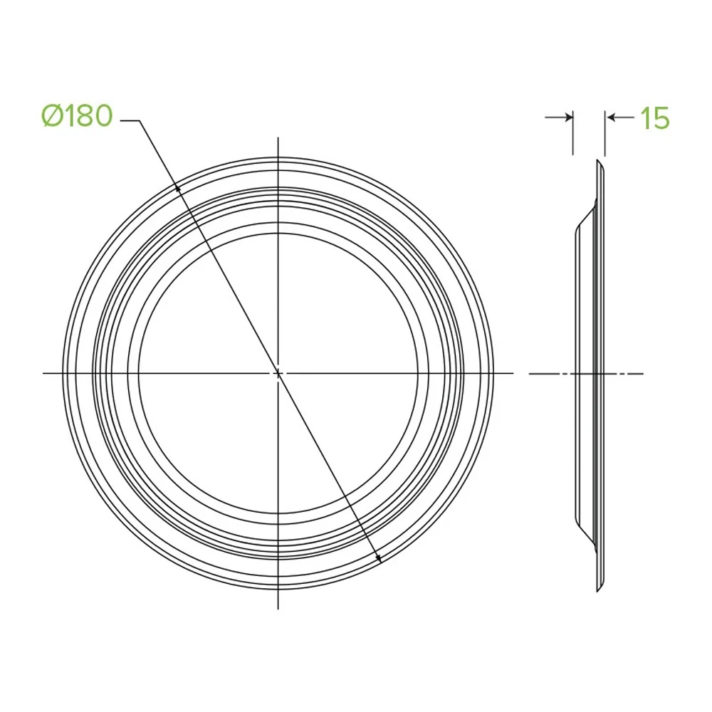 BioPak BioCane Round Plates 7" 18cm 