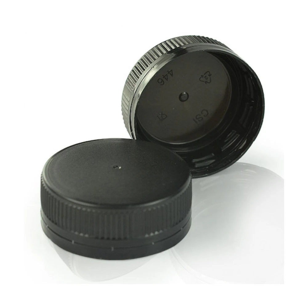  JanSan Juice Bottles 34mm Twin Seal Tamper Evident Lid Black