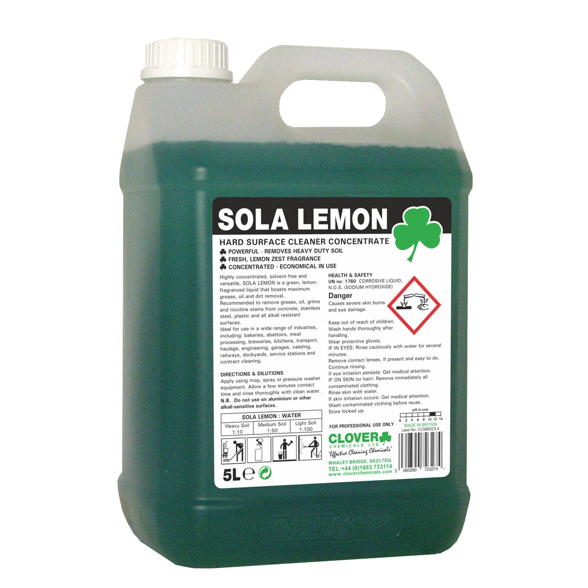 Clover Sola Lemon Hard Surface Cleaner 