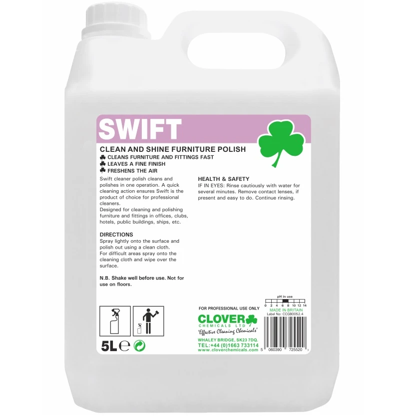 Clover Swift Clean &amp; Shine Furniture Polish