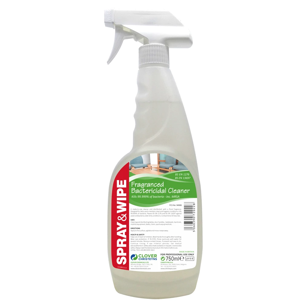  Clover Spray & Wipe Fragranced Bactericidal RTU