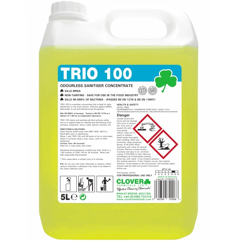  Clover Trio 100 Sanitiser Concentrate 