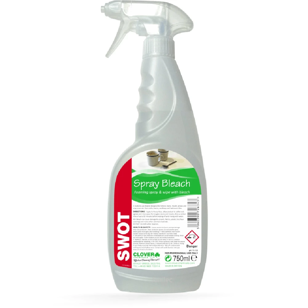 Clover Swot Foaming Spray & Wipe with Bleach RTU