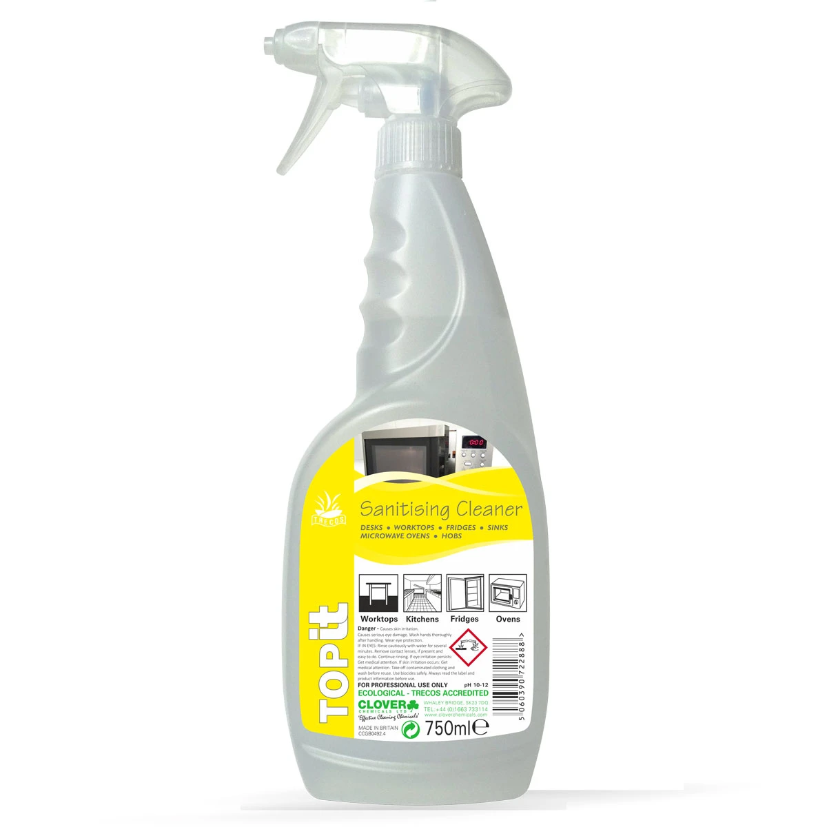 Clover TopIT Multi Surface Sanitising Cleaner RTU