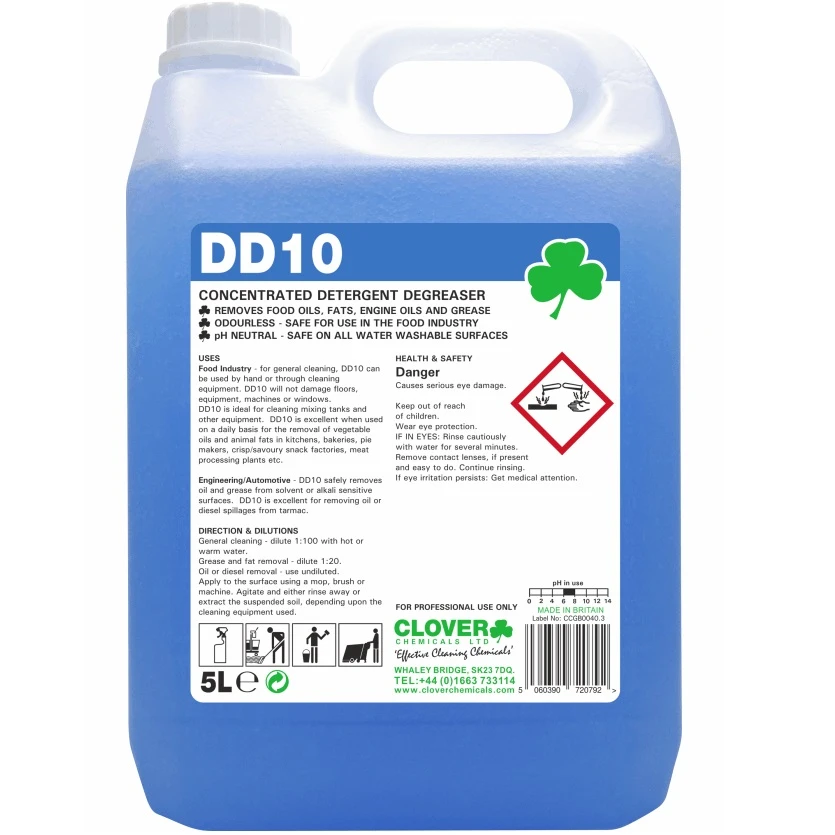 Clover DD10 Concentrated Detergent Degreaser