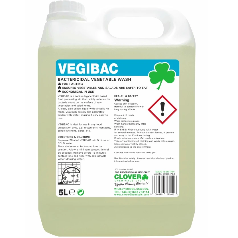 Clover Vegibac Bactericidal Vegetable Wash 