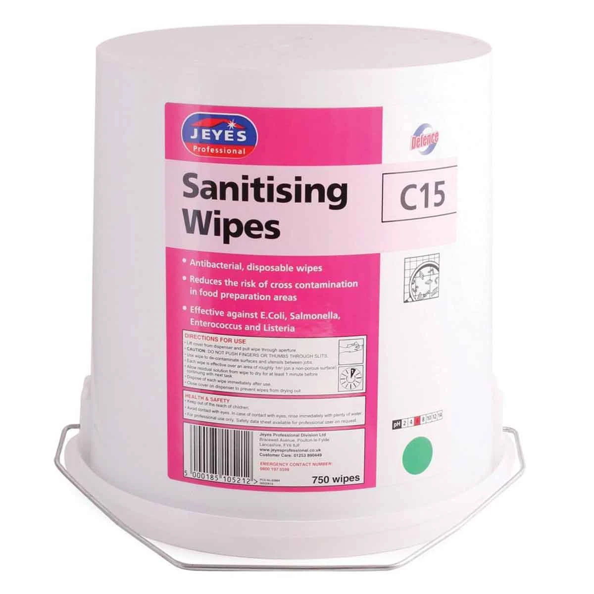 Jeyes C15 Defence Sanitising Wipes 750 Pack