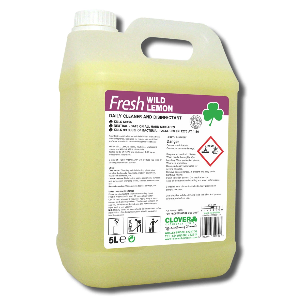  Clover Fresh Wild Lemon Daily Cleaner Disinfectant