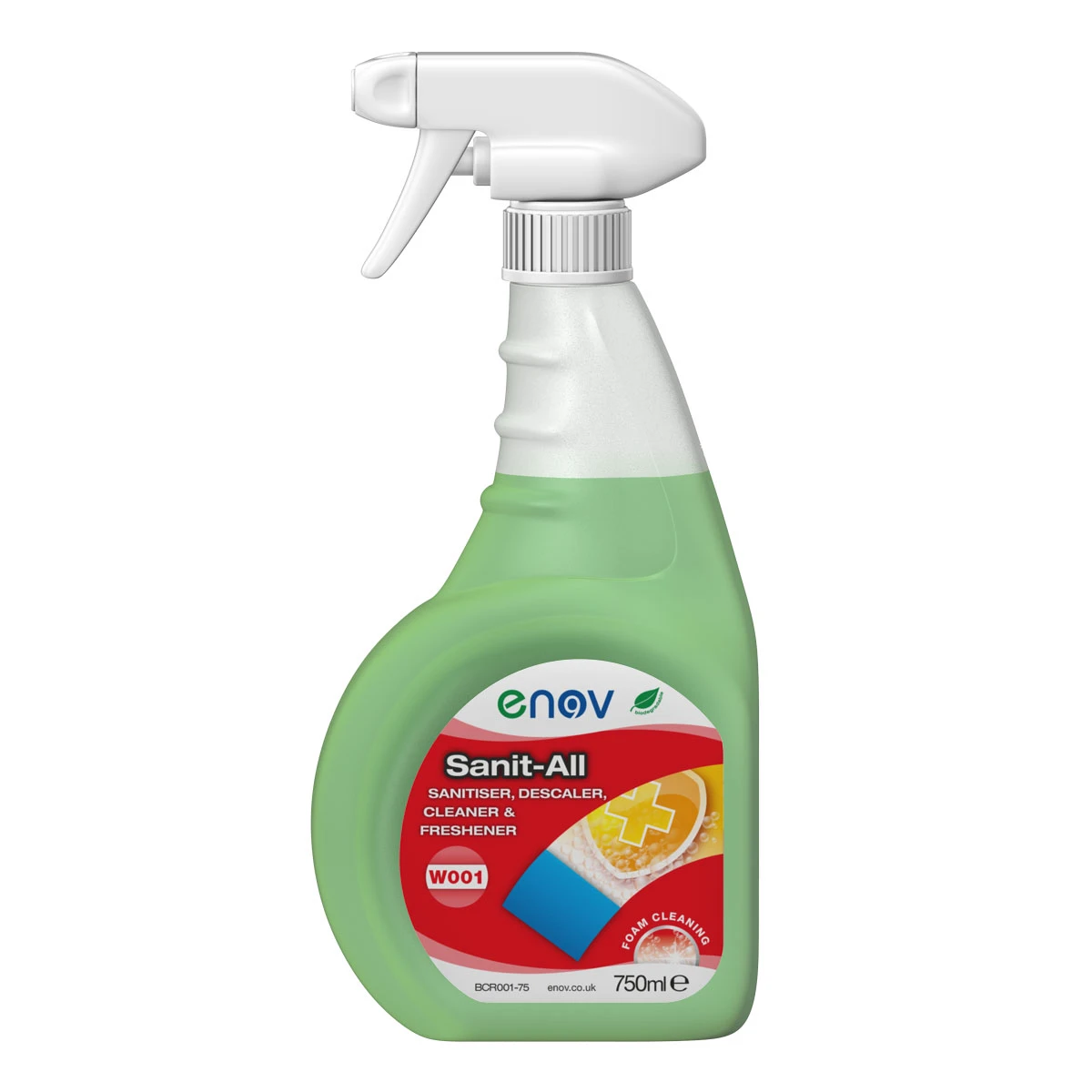 Enov W001 Sanit-All Sanitiser, DeScaler, Cleaner & Freshener Spray