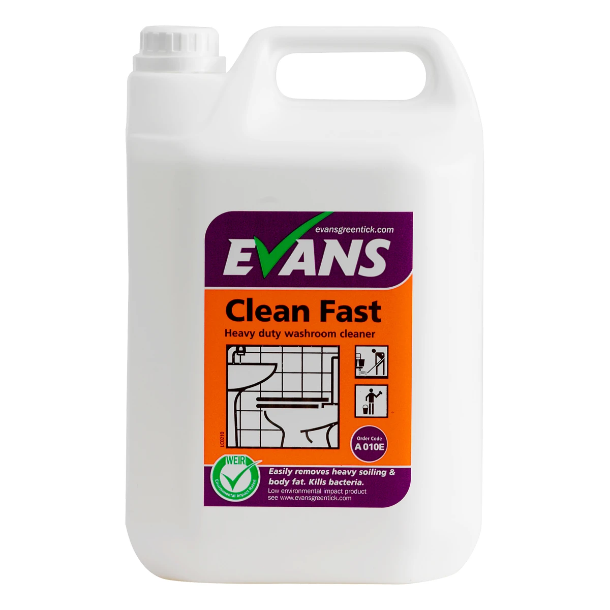  Evans Vanodine A010E Clean Fast Heavy Duty Washroom Cleaner