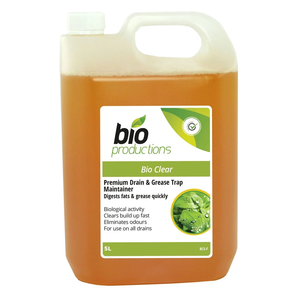 Bio Productions BC5 Bio Clear Premium Drain & Grease Trap Maintainer 5L